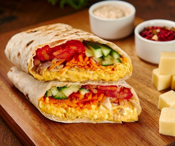 Донер сырный с дор блю, моцареллой и чеддером