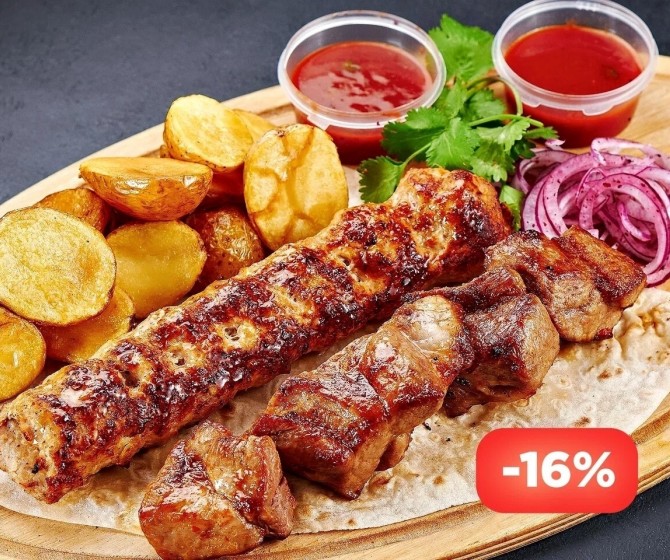 КОМБО Шеф кебаб на двоих с молодым картофелем