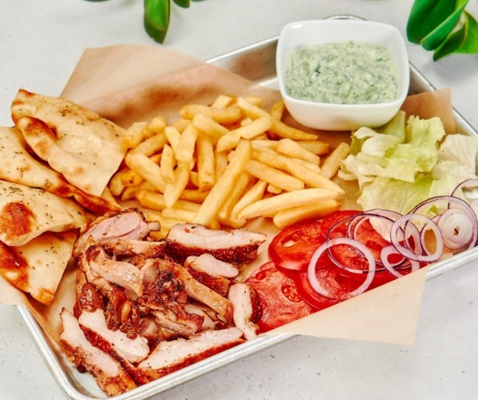 Донер открытый с курицей