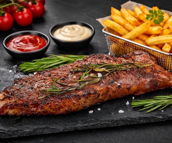 Комбо Стриплойн+соус+картофель фри 