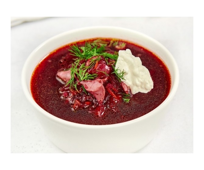 Борщ со сметаной