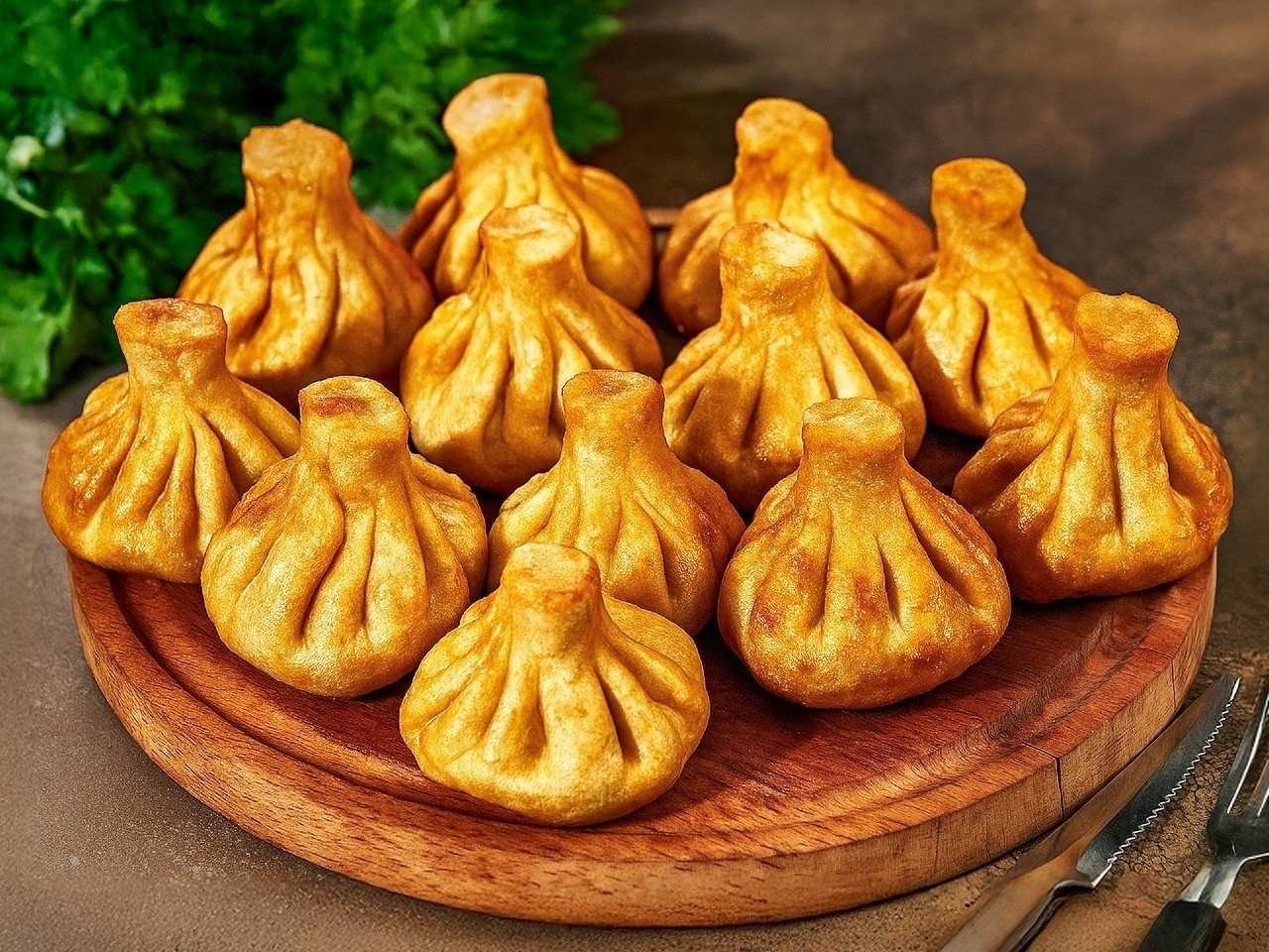 СЕТ Хинкали жареные с говядиной и свининой, 10 шт