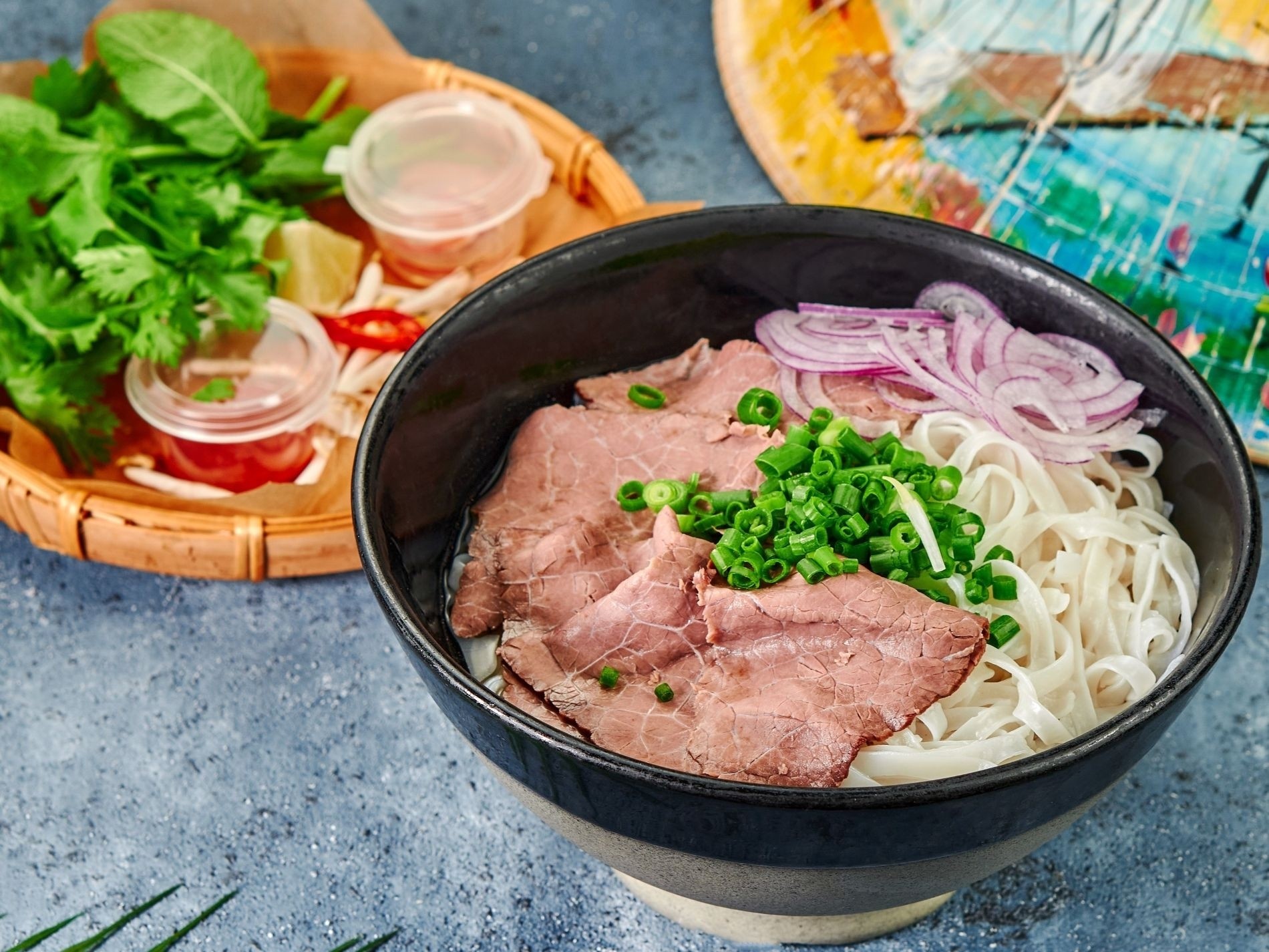 Суп Фо бо с говядиной и рисовой лапшой 500г